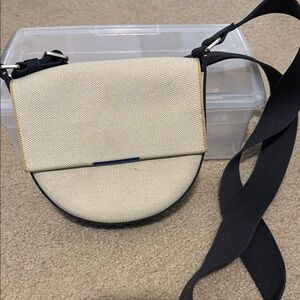 Rothy’s Cream and Black Crossbody Bag